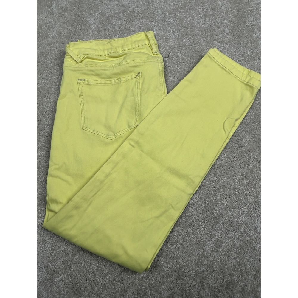 Vigoss Jeans Juniors 11 Yellow Mid Rise The Jagger Skinny Stretch Denim Pants